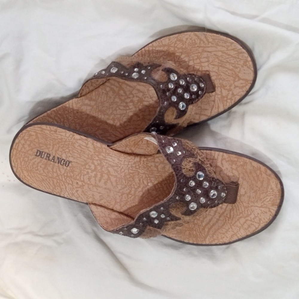 Durango Sandals Sz 9M Neutral Browns